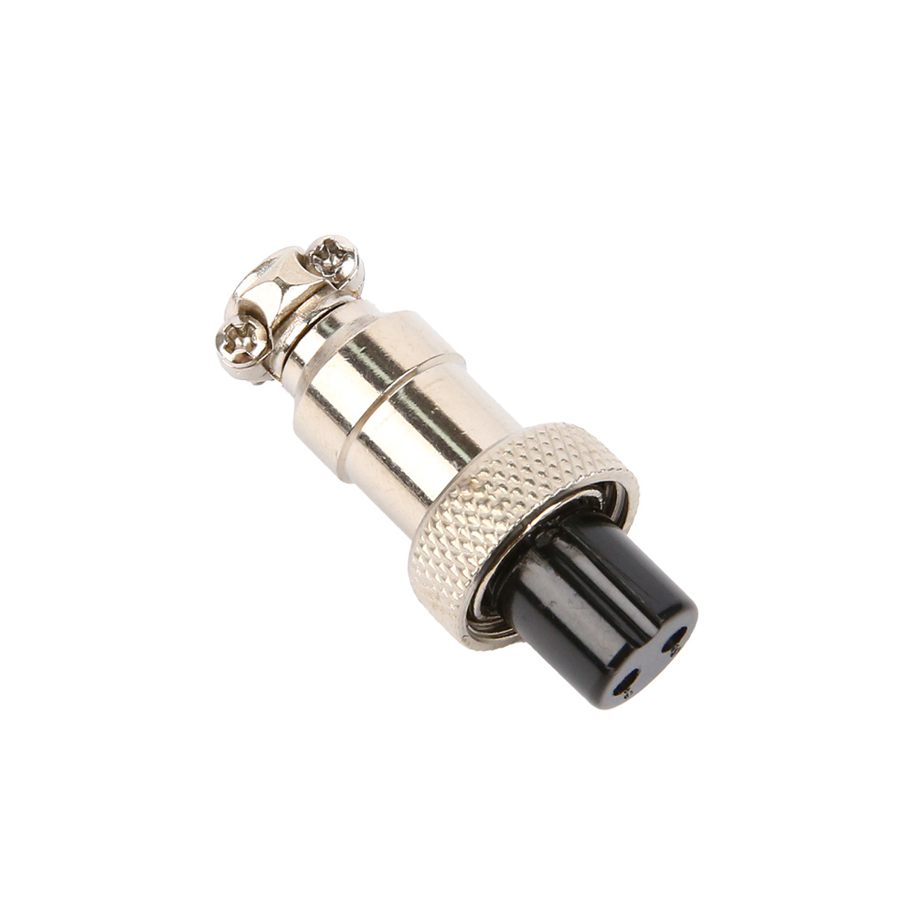 Авиационный разъём GX12 2-контактный, мама